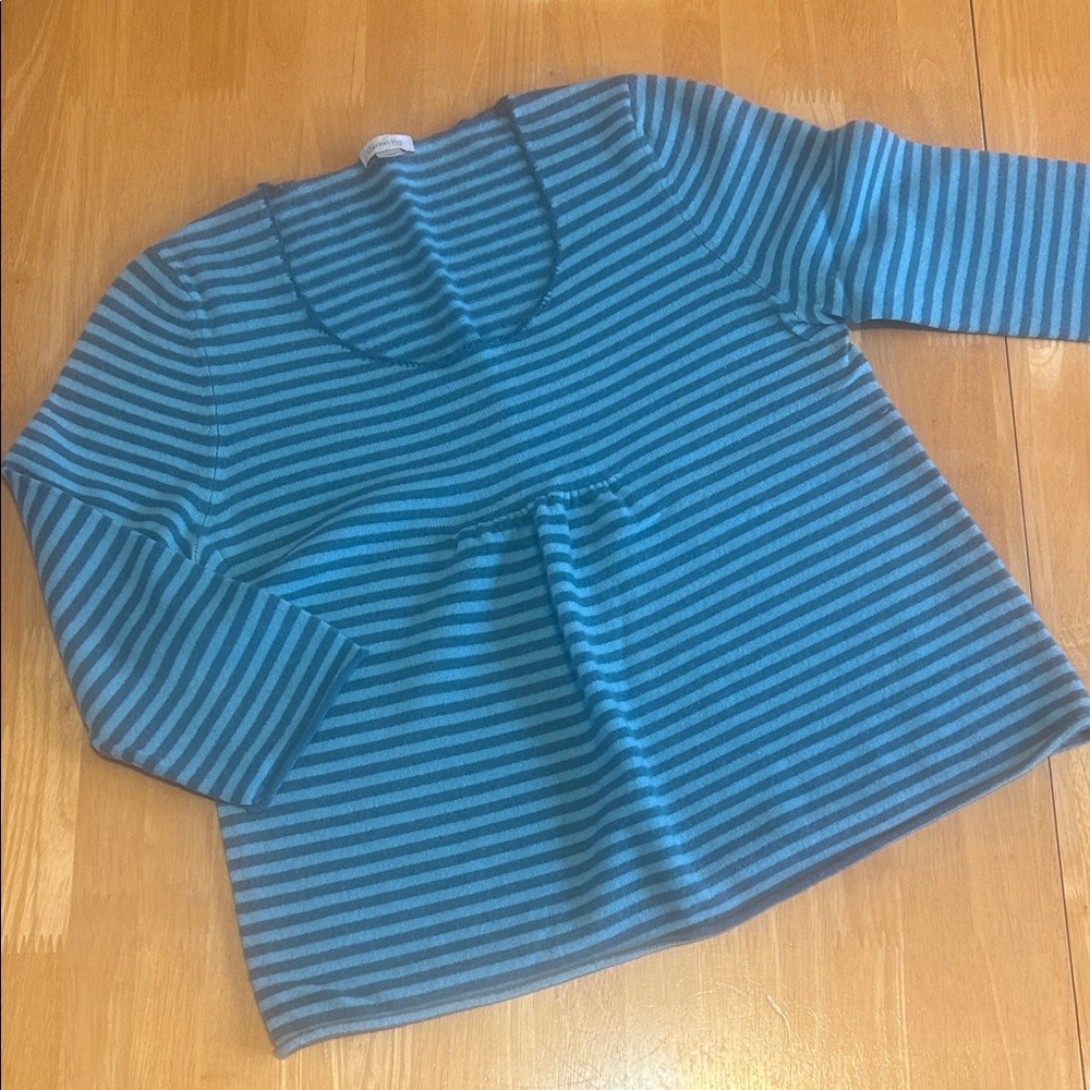 Garnet Hill Striped Cashmere Top
